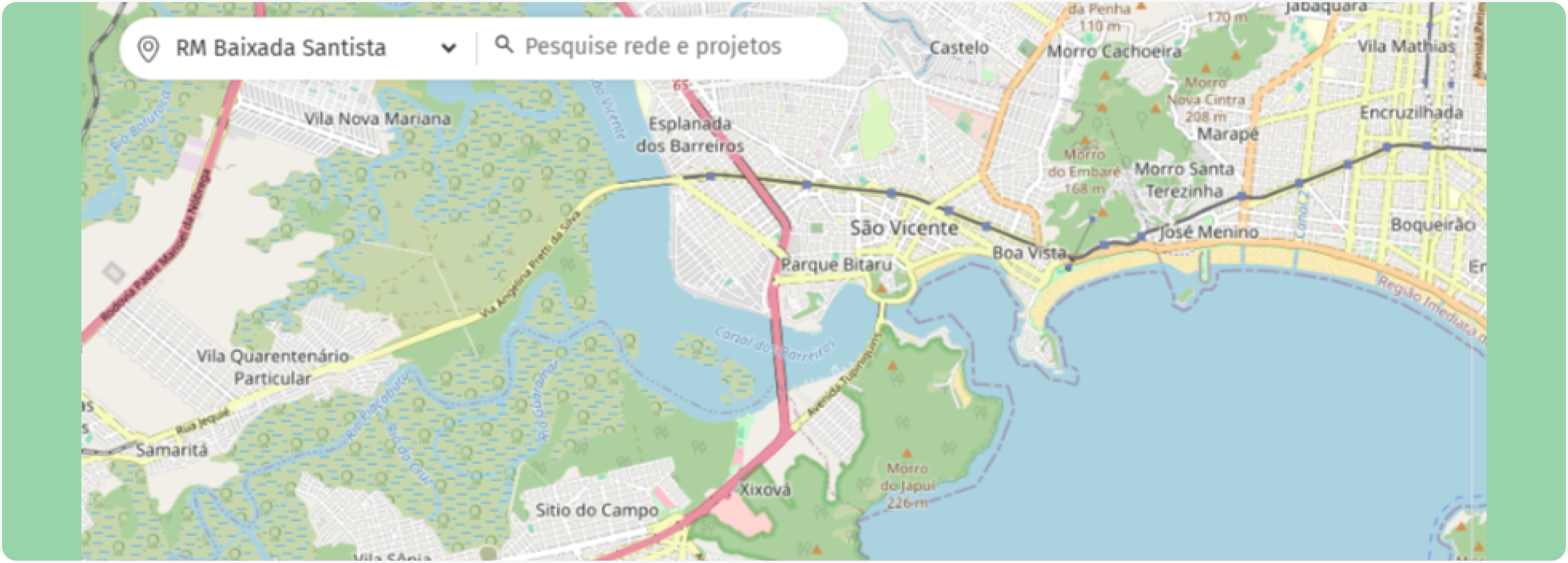 Campo de pequisa de Região Metropolitana, Projetos e Rede