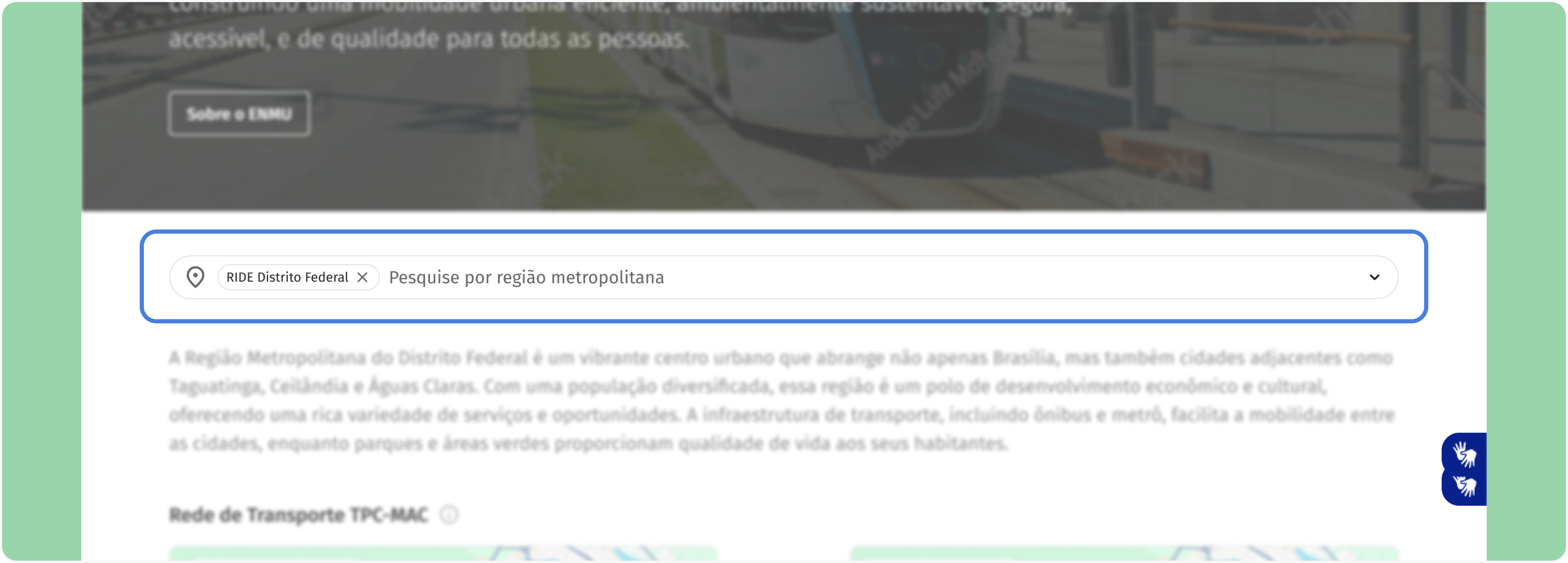 Campo de pequisa de Região Metropolitana, Projetos e Rede